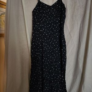 Elegant Black Floral Women's Dress